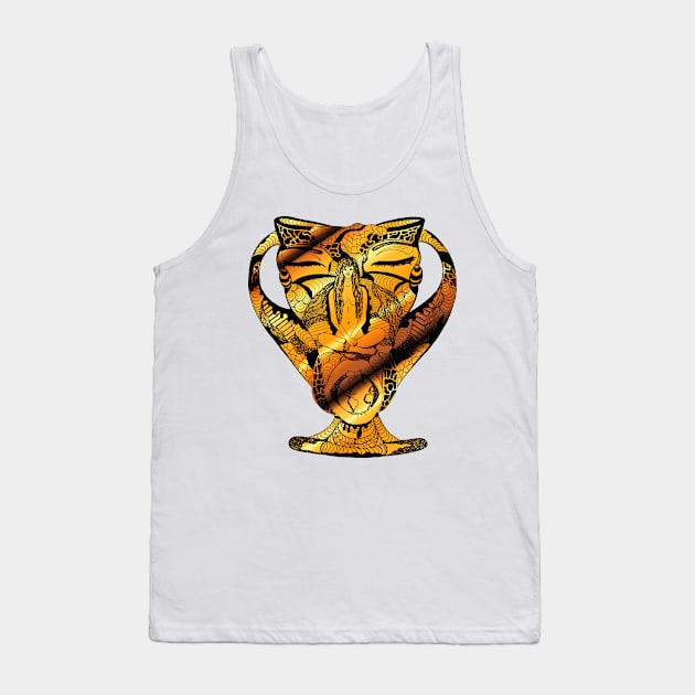 Goddess Vase Gold Tank Top by kenallouis